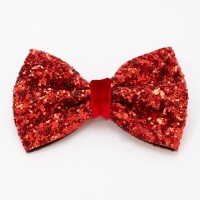 Glitter mini bow clip